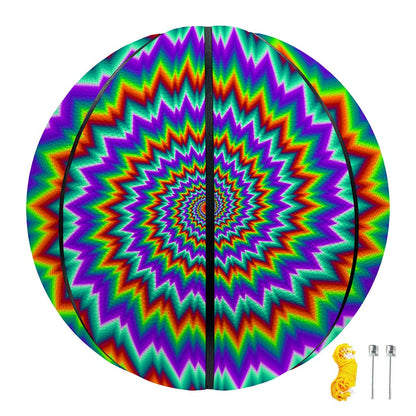 Psychedelic Spiral Optical Illusion Basketball