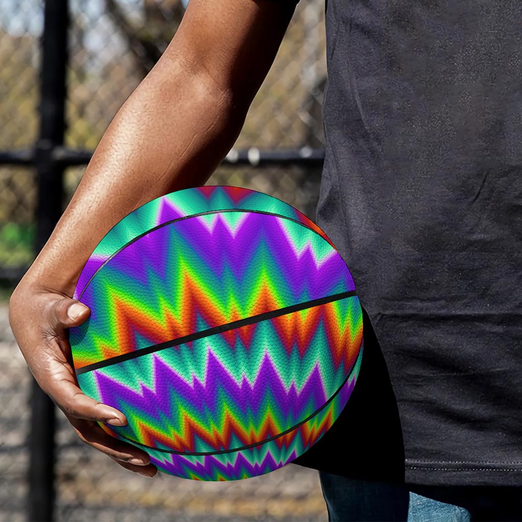 Psychedelic Spiral Optical Illusion Basketball
