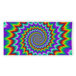 Psychedelic Spiral Optical Illusion Beach Towel