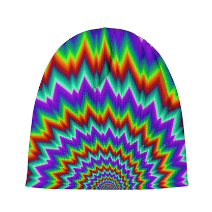 Psychedelic Spiral Optical Illusion Beanie
