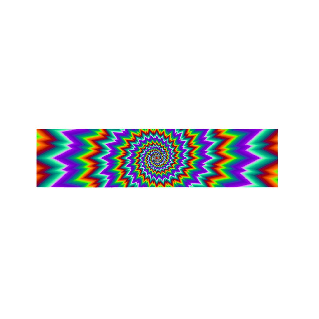 Psychedelic Spiral Optical Illusion Bed Runner