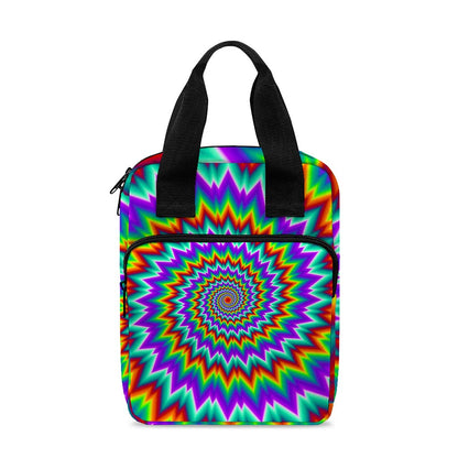 Psychedelic Spiral Optical Illusion Bible Tote Bag