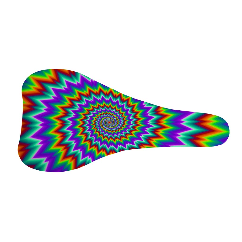 Psychedelic Spiral Optical Illusion Bicycle Seat Cover