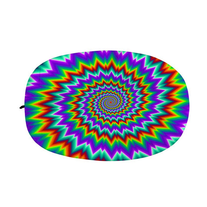 Psychedelic Spiral Optical Illusion Car Side Mirror Covers