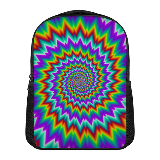 Psychedelic Spiral Optical Illusion Casual Backpack