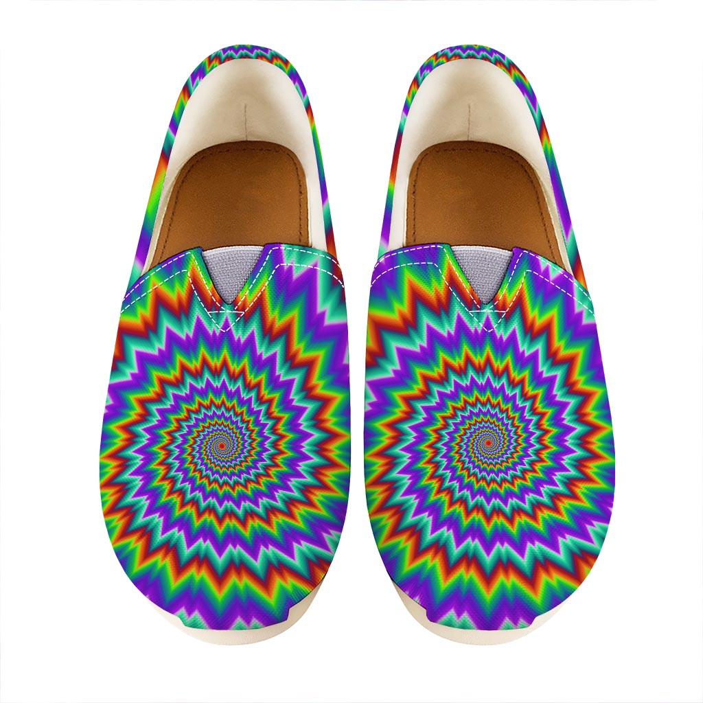 Psychedelic Spiral Optical Illusion Casual Shoes