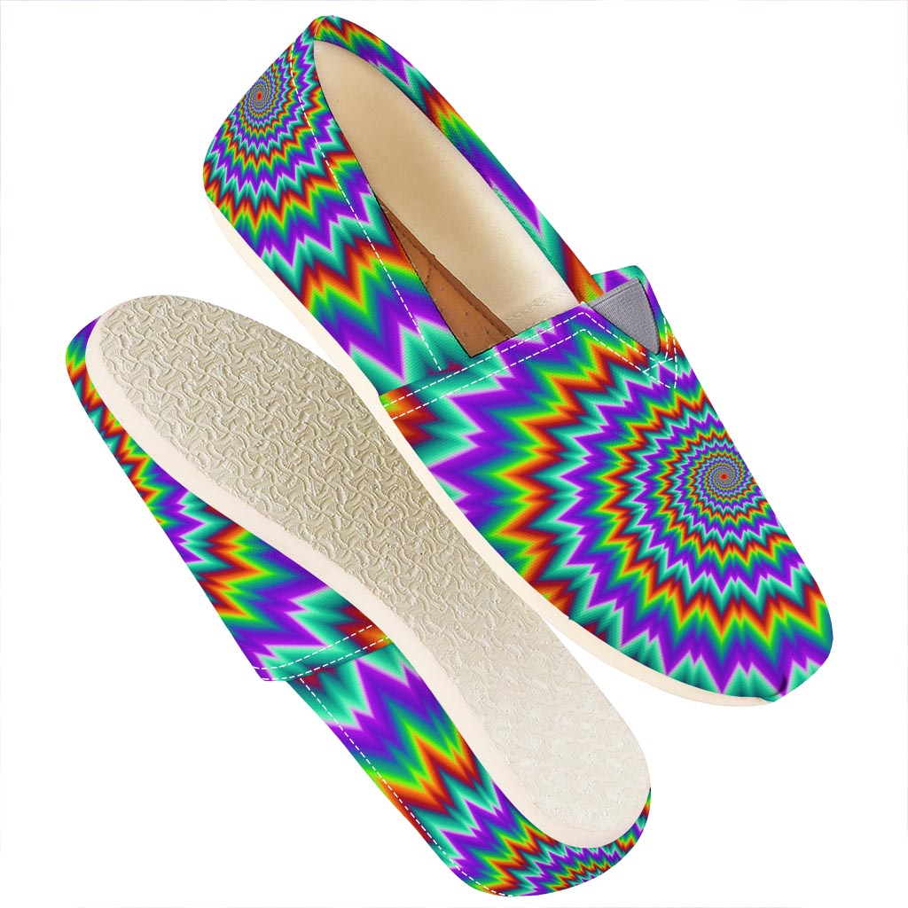 Psychedelic Spiral Optical Illusion Casual Shoes