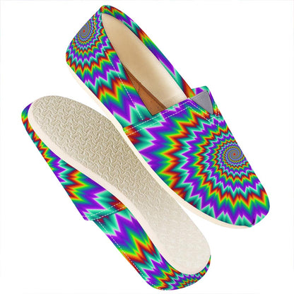 Psychedelic Spiral Optical Illusion Casual Shoes
