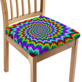 Psychedelic Spiral Optical Illusion Chair Cushion Cover