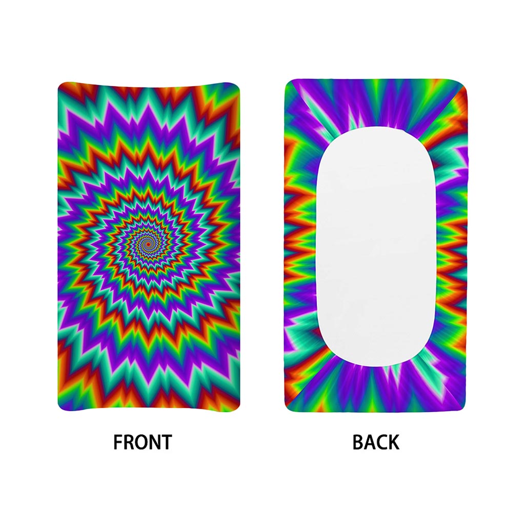 Psychedelic Spiral Optical Illusion Changing Pad Cover