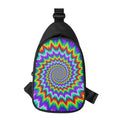 Psychedelic Spiral Optical Illusion Sling Bag