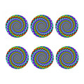 Psychedelic Spiral Optical Illusion Coaster Set