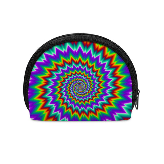 Psychedelic Spiral Optical Illusion Coin Purse