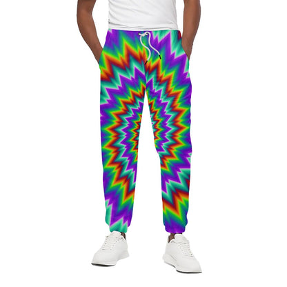 Psychedelic Spiral Optical Illusion Cotton Pants