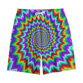 Psychedelic Spiral Optical Illusion Cotton Shorts