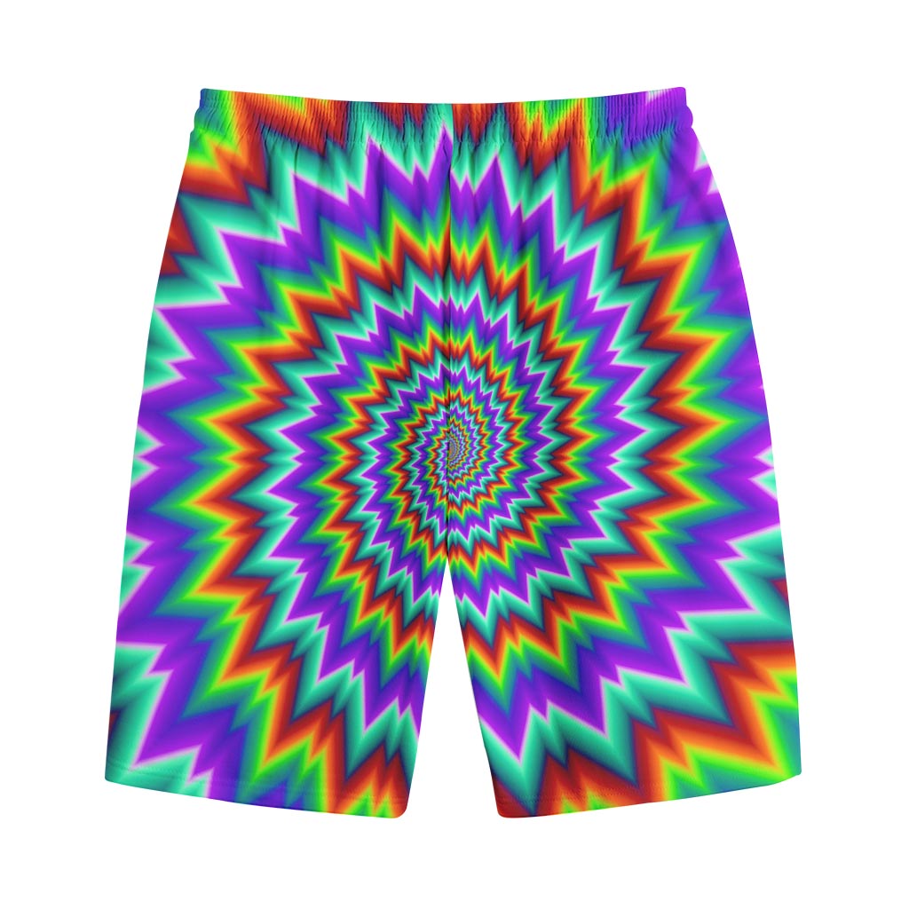 Psychedelic Spiral Optical Illusion Cotton Shorts