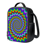 Psychedelic Spiral Optical Illusion Crossbody Lunch Bag