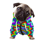 Psychedelic Spiral Optical Illusion Dog Zip Up Hoodie