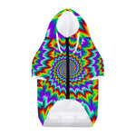 Psychedelic Spiral Optical Illusion Dog Zip Up Hoodie