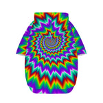Psychedelic Spiral Optical Illusion Dog Zip Up Hoodie