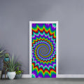 Psychedelic Spiral Optical Illusion Door Sticker