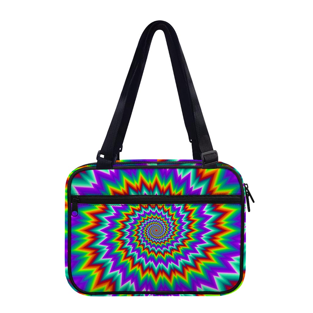 Psychedelic Spiral Optical Illusion Double Strap Bible Bag