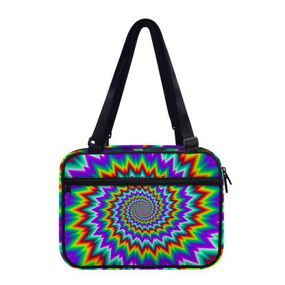 Psychedelic Spiral Optical Illusion Double Strap Bible Bag
