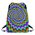 Psychedelic Spiral Optical Illusion Drawstring Backpack