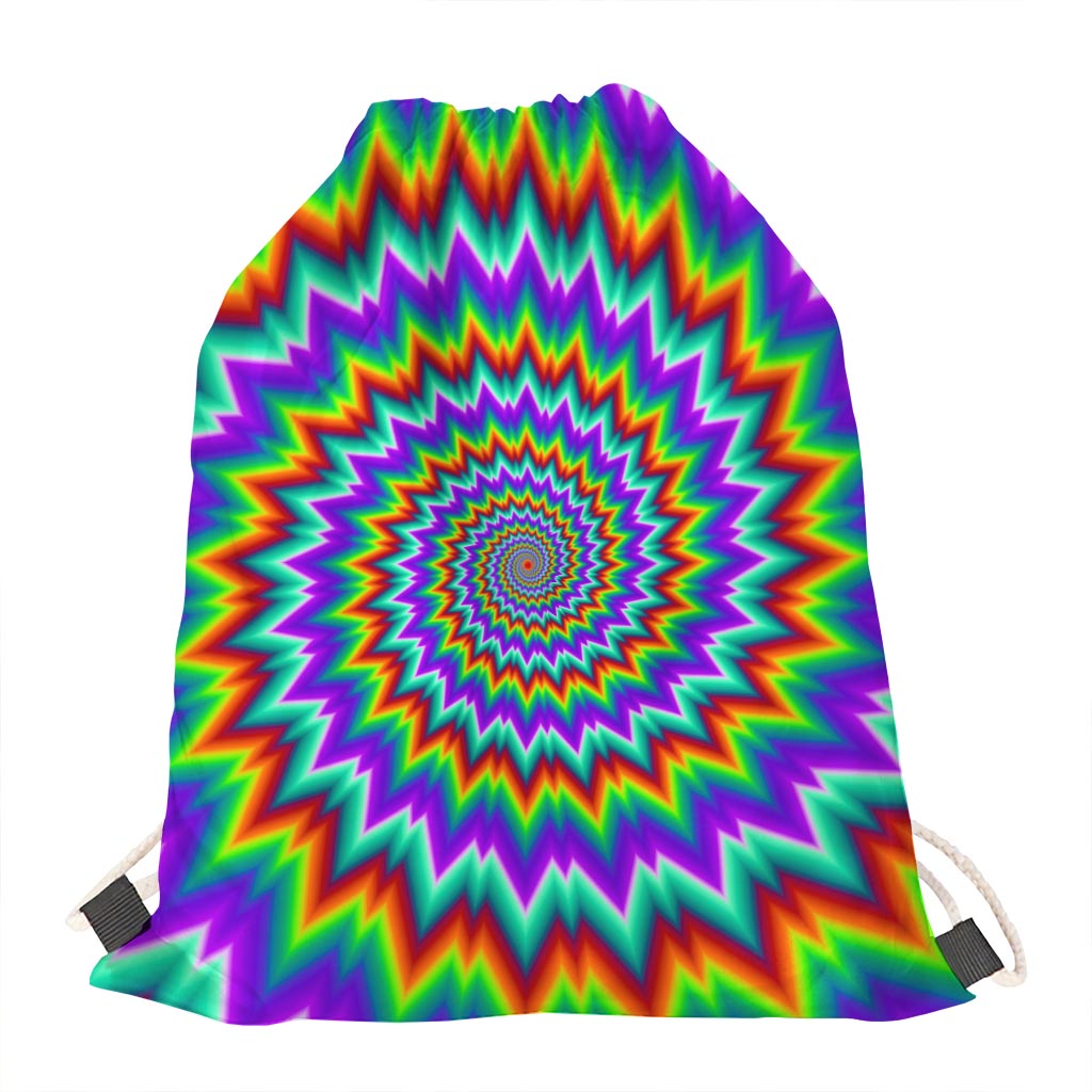 Psychedelic Spiral Optical Illusion Drawstring Bag