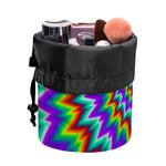 Psychedelic Spiral Optical Illusion Drawstring Makeup Bag
