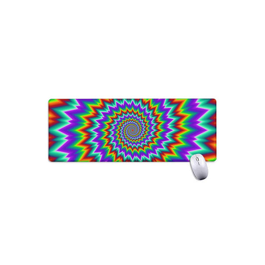 Psychedelic Spiral Optical Illusion Extended Mouse Pad