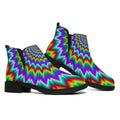 Psychedelic Spiral Optical Illusion Flat Ankle Boots