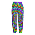 Psychedelic Spiral Optical Illusion Fleece Lined Knit Pants