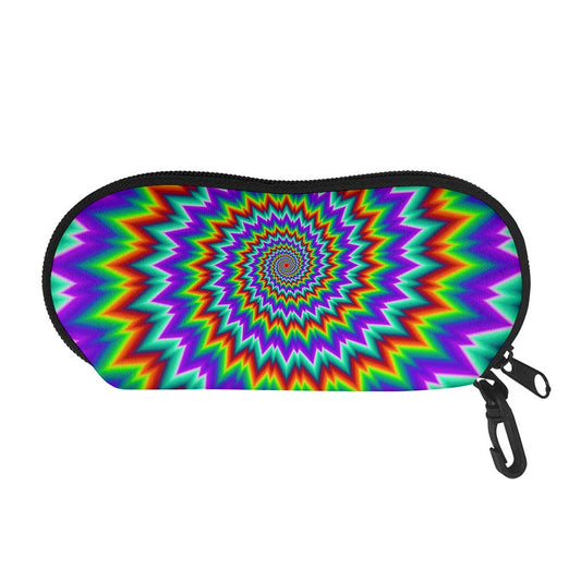 Psychedelic Spiral Optical Illusion Glasses Case