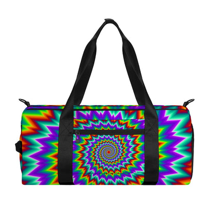 Psychedelic Spiral Optical Illusion Gym Bag