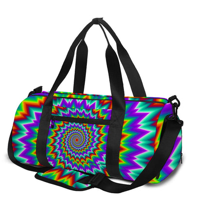 Psychedelic Spiral Optical Illusion Gym Bag