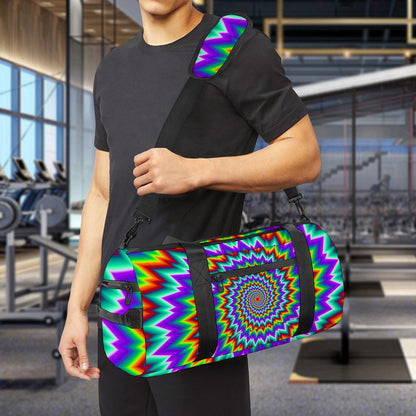 Psychedelic Spiral Optical Illusion Gym Bag