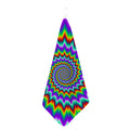 Psychedelic Spiral Optical Illusion Hand Towel