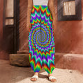 Psychedelic Spiral Optical Illusion Harem Pants