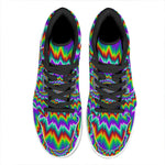 Psychedelic Spiral Optical Illusion High Top Leather Sneakers