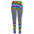 Psychedelic Spiral Optical Illusion High-Waisted Pocket Leggings