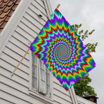 Psychedelic Spiral Optical Illusion House Flag