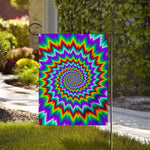 Psychedelic Spiral Optical Illusion House Flag