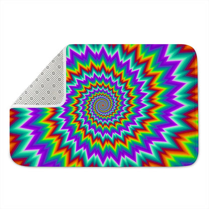 Psychedelic Spiral Optical Illusion Indoor Door Mat