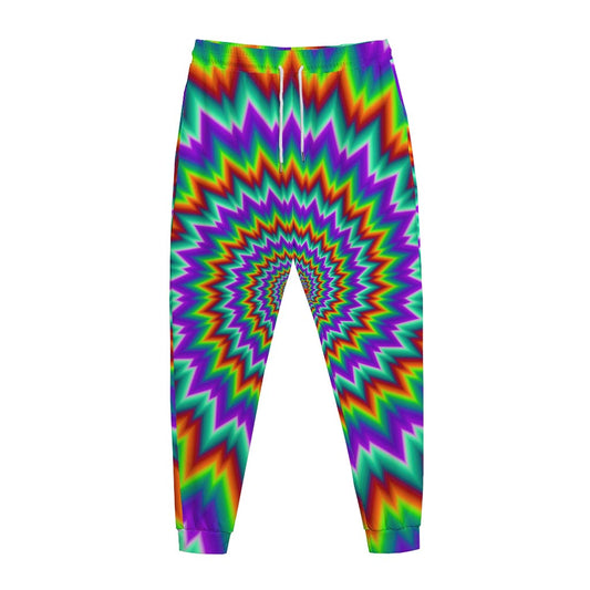 Psychedelic Spiral Optical Illusion Jogger Pants