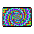 Psychedelic Spiral Optical Illusion Kitchen Mat