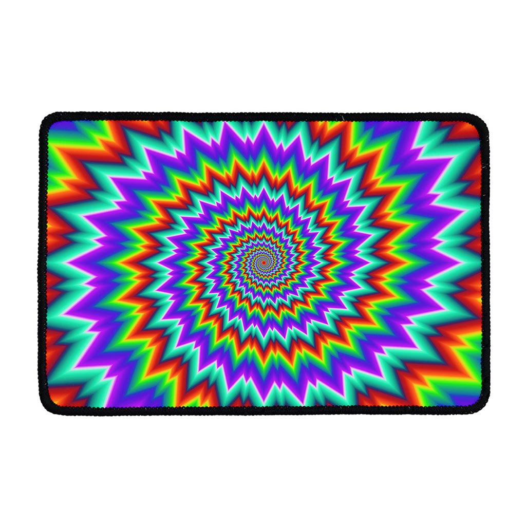 Psychedelic Spiral Optical Illusion Kitchen Mat