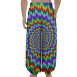 Psychedelic Spiral Optical Illusion Lantern Pants