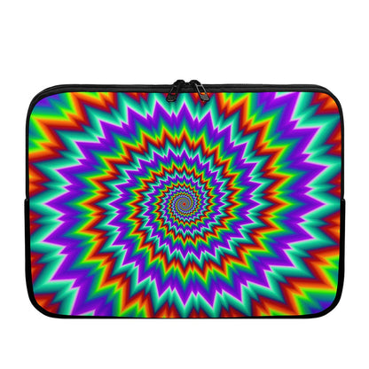 Psychedelic Spiral Optical Illusion Laptop Sleeve