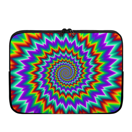Psychedelic Spiral Optical Illusion Laptop Sleeve
